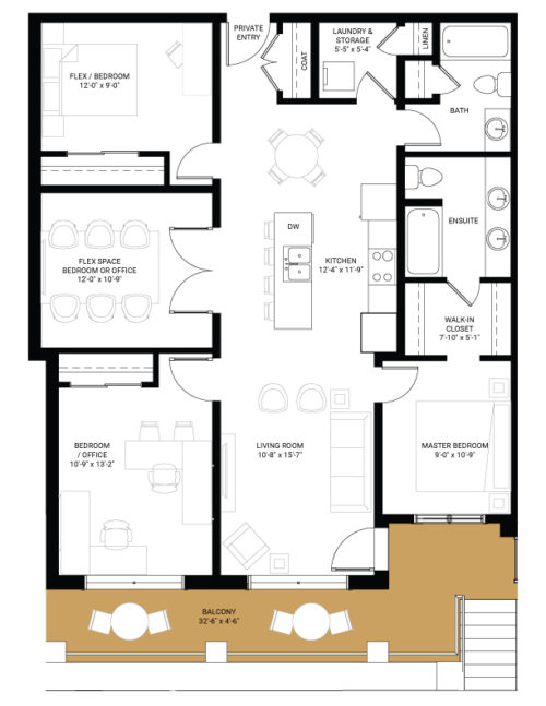 Luxury Apartments Floor Plans in Calgary Hudson Marda Loop